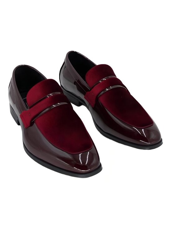 Stacy Adams Men\'s Spratley Moc Toe Saddle Slip On Loafer Burgundy Red US 12W